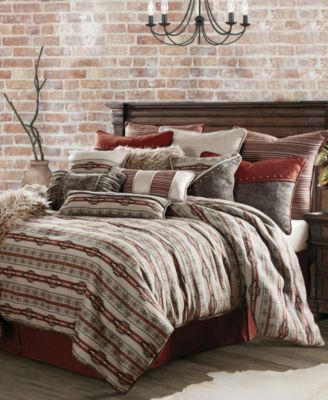 HiEnd Accents - 4 PC Silverado Bedding Set, Super King