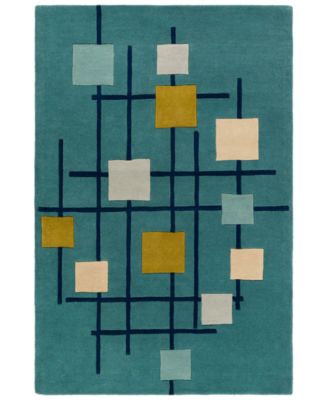 Livabliss - Forum FM-7201 Teal 5' x 8' Area Rug