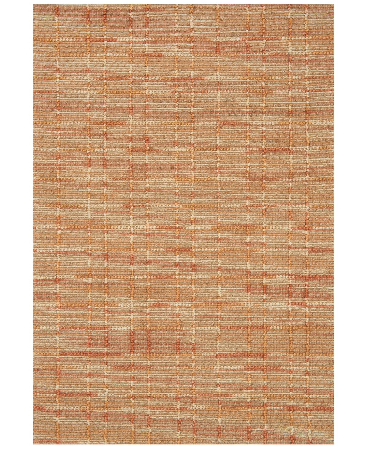 Loloi Beacon Jute Bu-02 18" Square Area Rug In Orange