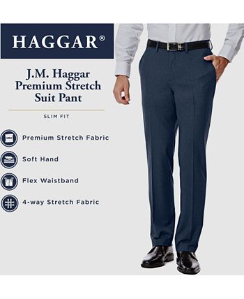 Haggar - Men's 4-Way Stretch Slim-Fit Suit Pants