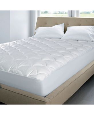 Dual-Action 100% Cotton Damask Dot Mattress Pad, California King