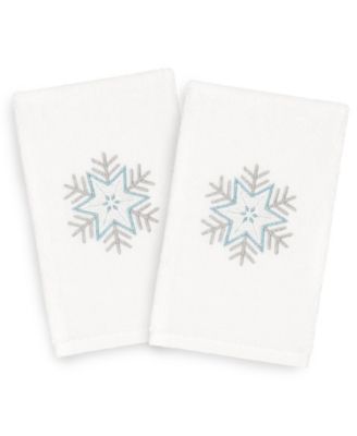 Christmas Crystal 100% Turkish Cotton 2-Pc. Hand Towel Set