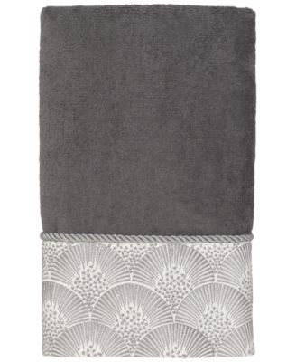 Deco Shells Bordered Cotton Hand Towel, 16" x 30"