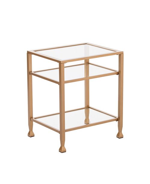 Southern Enterprises Brookford Gold Metal And Glass End Table Reviews Furniture Macy S