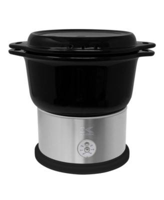 Kalorik - Black Ceramic Steamer with Steaming Rack