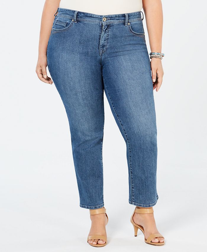 Style & Co Plus Size Cotton StraightLeg Jeans, Created for Macy's Macy's