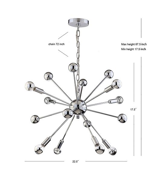 Jonathan Y Glenn 8 Light Metal Sputnik Led Chandelier Reviews