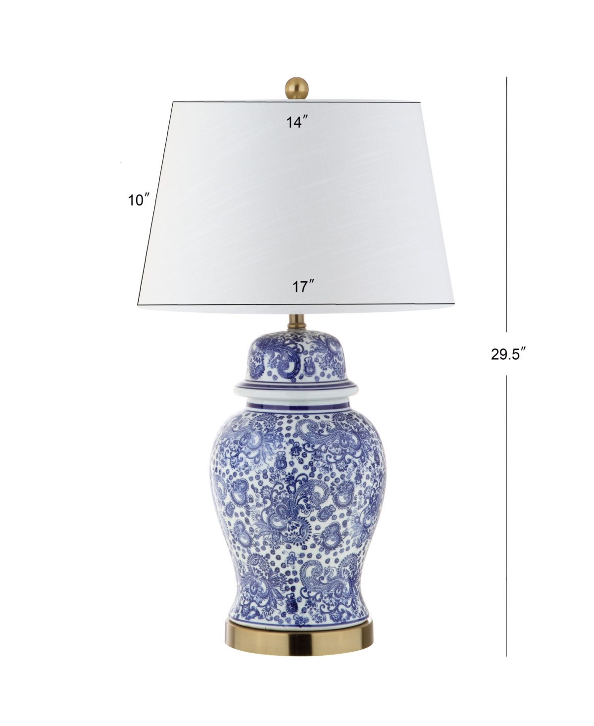 Jonathan Y Ellis Led Table Lamp In Blue,white