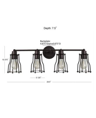 Evelyn 4-Light Metal Vanity Light