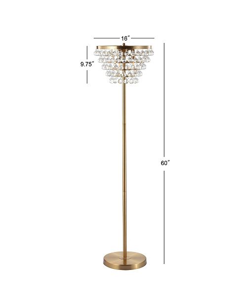JONATHAN Y Jemma Crystal, Metal Led Floor Lamp