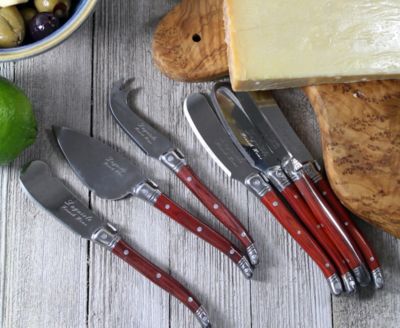 Laguiole Pakkawood Cheese Knife & Spreader Set 7 Piece.