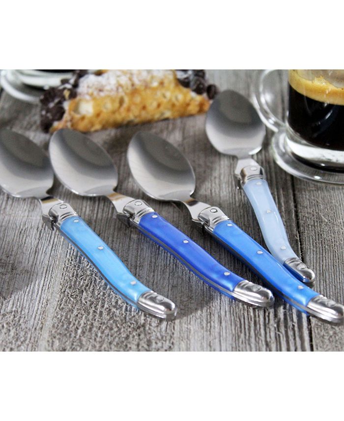 French Home - Laguiole Shades of Blue Coffee Spoons, Set of 4