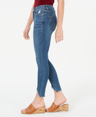 Jean Slim American Rag Femme – Taille 9 Short, Montant Haut, Bordeaux