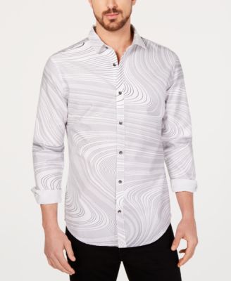 INC International Concepts - Men's Swirl Print Graphic Shirt