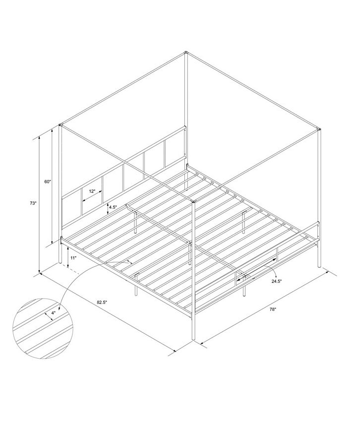 Novogratz Collection Novogratz Marion Canopy King Bed Macy's
