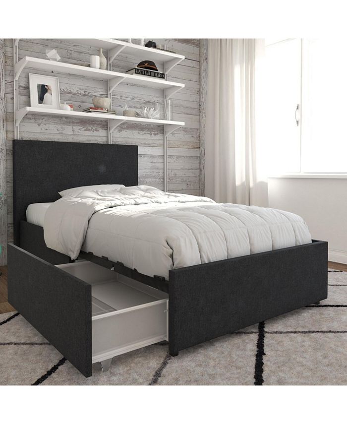 Novogratz Collection Novogratz Kelly Upholstered Twin Bed with Storage