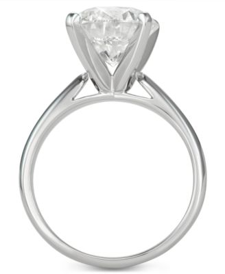 Macy's Diamond Solitaire Engagement Ring (4 ct. t.w.) in 14k White Gold
