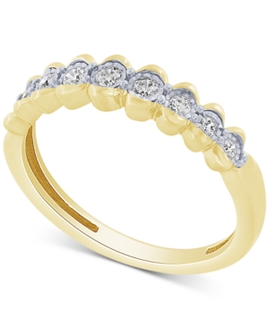 image of Diamond Scalloped Band (1/5 ct. t.w.) in 10k Gold