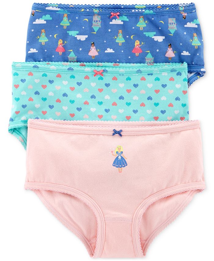 Carter's Little & Big Girls 3-Pk. Princesses & Hearts Printed Underwear -  Macy's