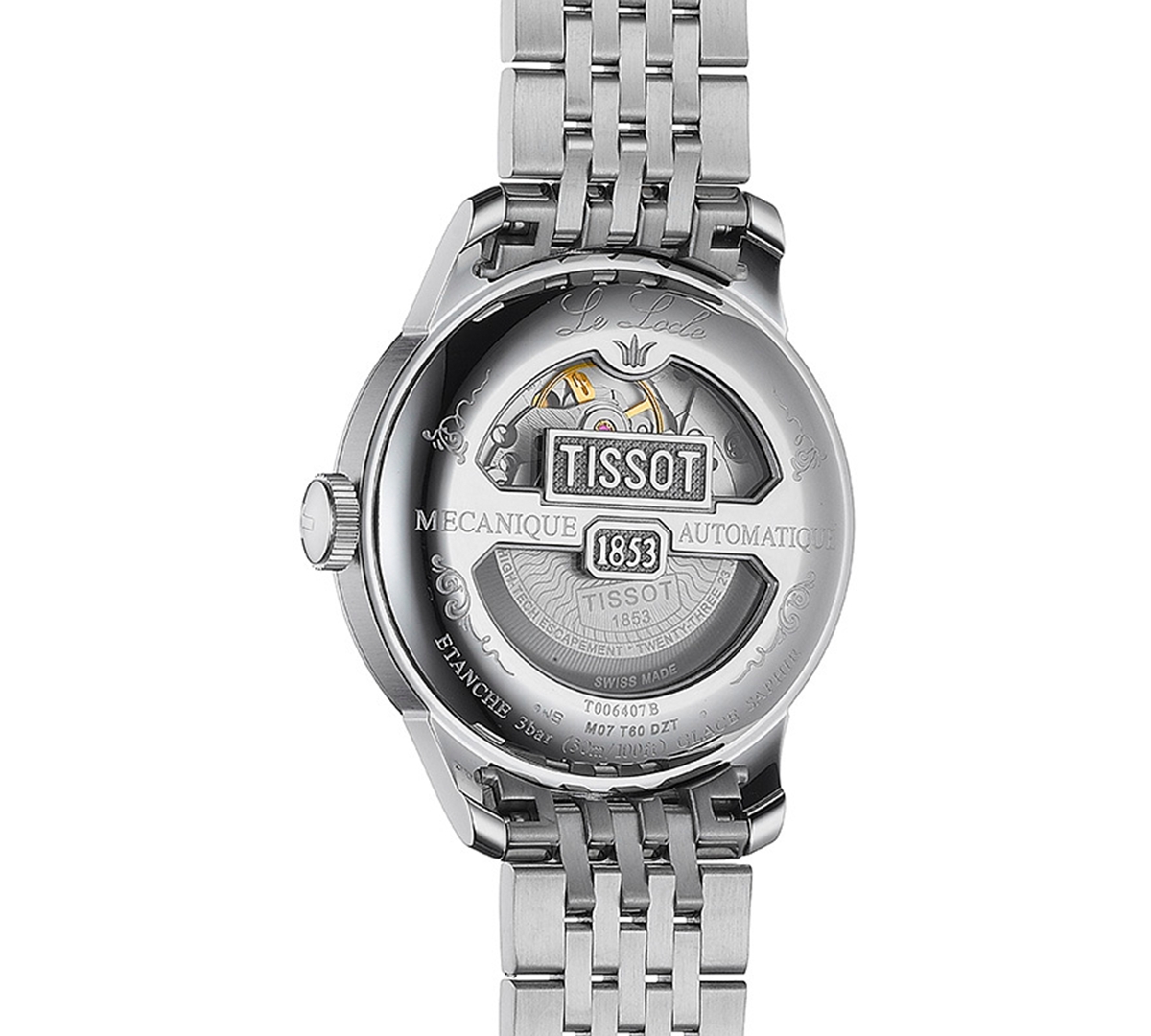 Tissot Men's Swiss T-classic Le Locle Powermatic 80 Gray Stainless Steel Bracelet Watch 39.3mm In No Color