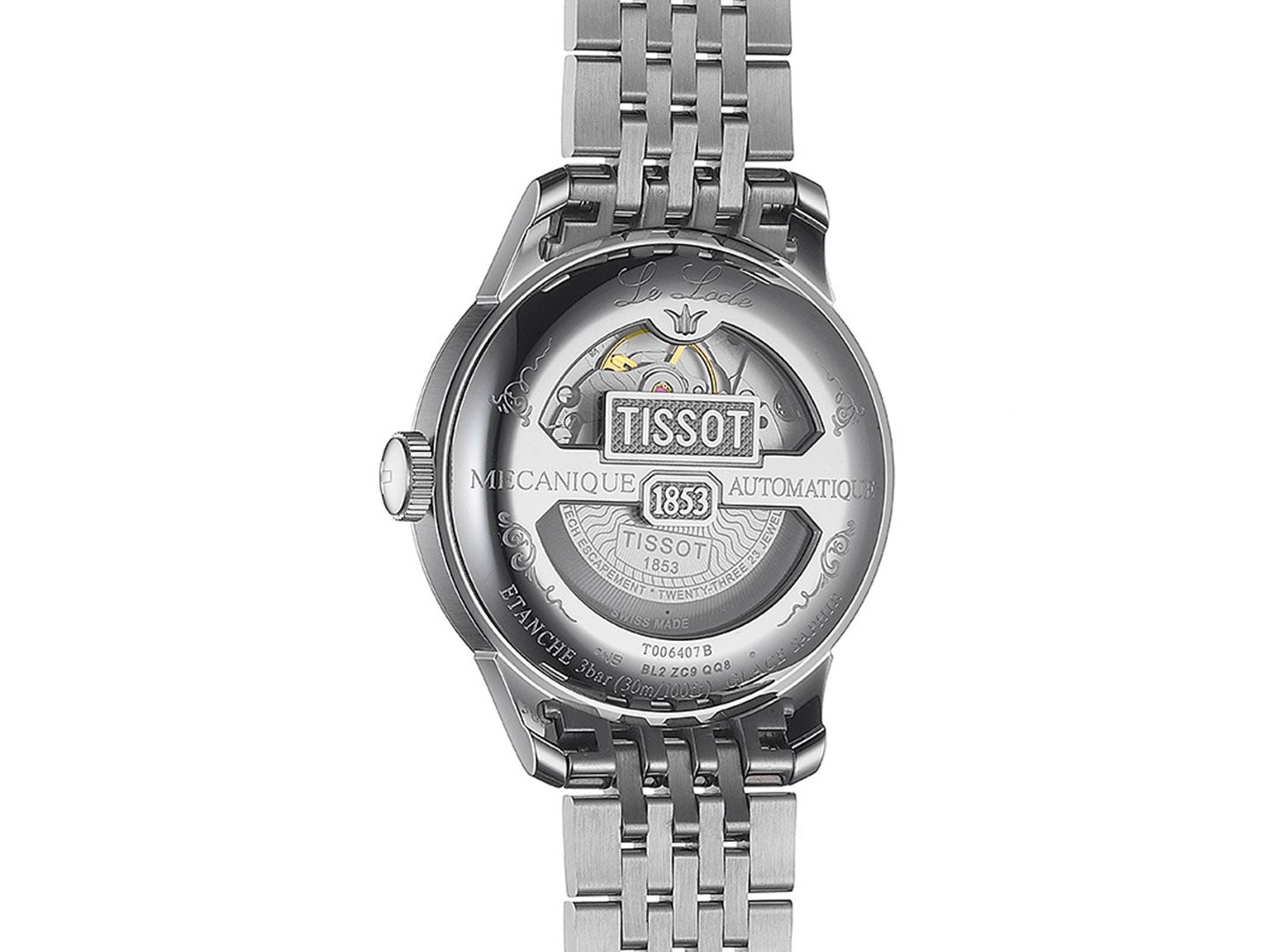 Мужские часы Tissot Swiss Le Locle на стальном браслете, 39 мм — фото 5