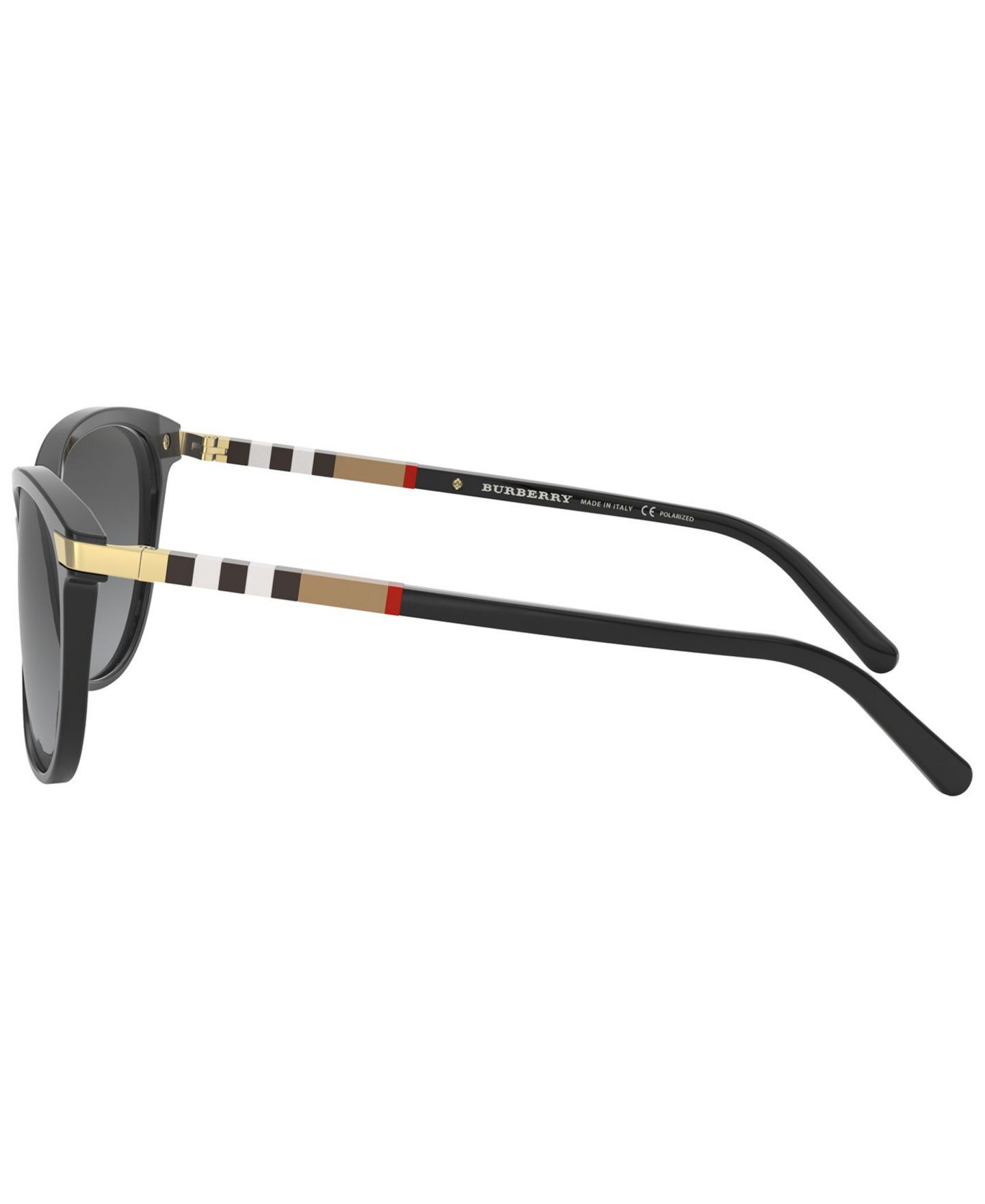 Женские солнцезащитные очки Burberry Polarized Sunglasses, BE4216, цвет: Чёрный / Серый градиентный — фото 6