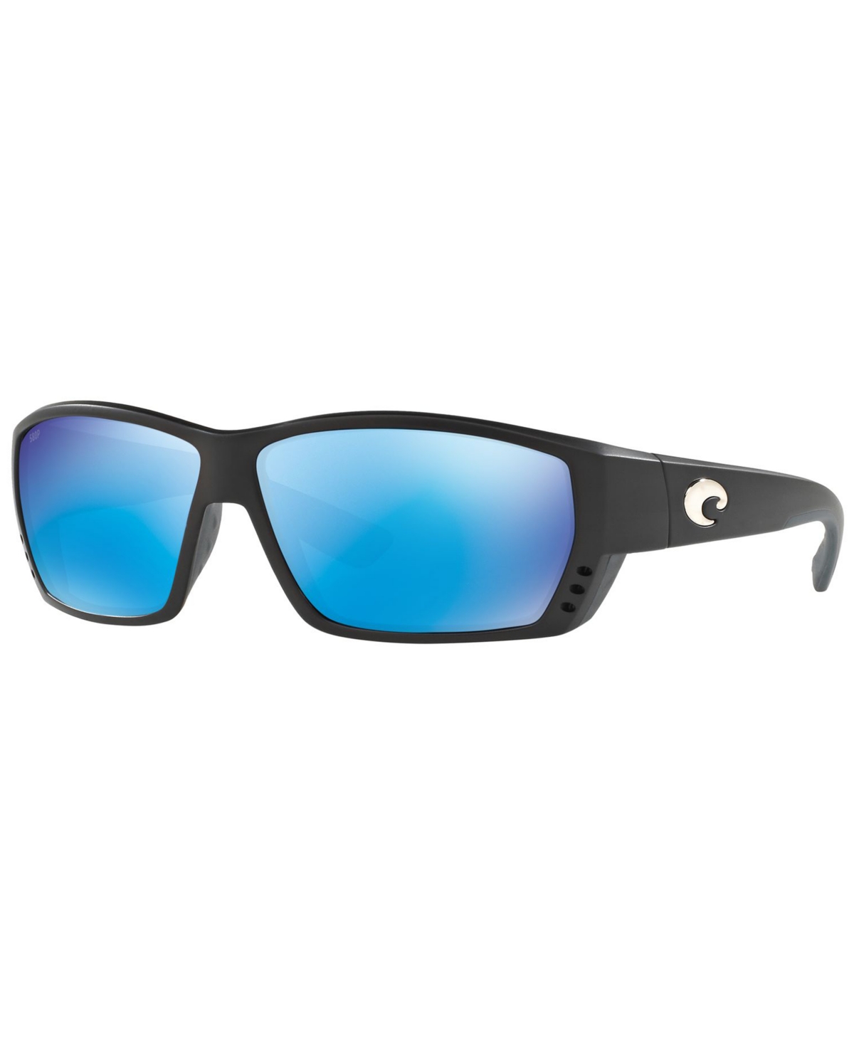 Shop Costa Del Mar Men's Polarized Sunglasses, Tuna Alley In Black,blue Mirror Polar