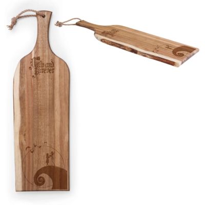 Toscana&reg; by Disney's Nightmare Before Christmas Jack and Sally Artisan 24-in Acacia Serving Plank