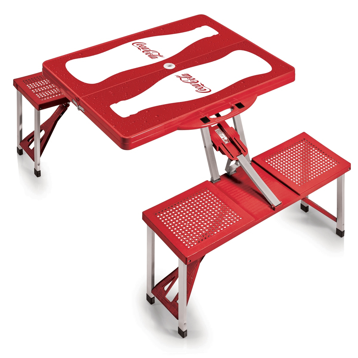 by Picnic Time Coca-Cola Picnic Table Portable Folding Table with Seats - Red