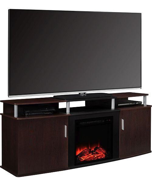 Ameriwood Home Delmar Electric Fireplace Tv Console For Tvs Up To