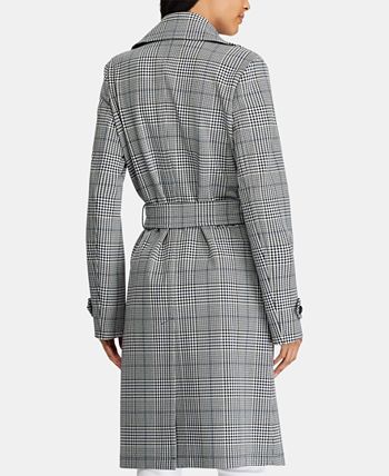 Ralph lauren glen plaid trench sales coat