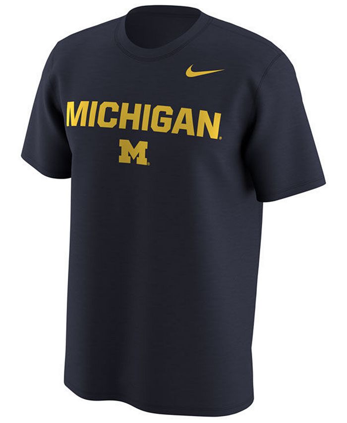 Nike Men's Michigan Wolverines Legend Logo Lockup T-Shirt - Macy's