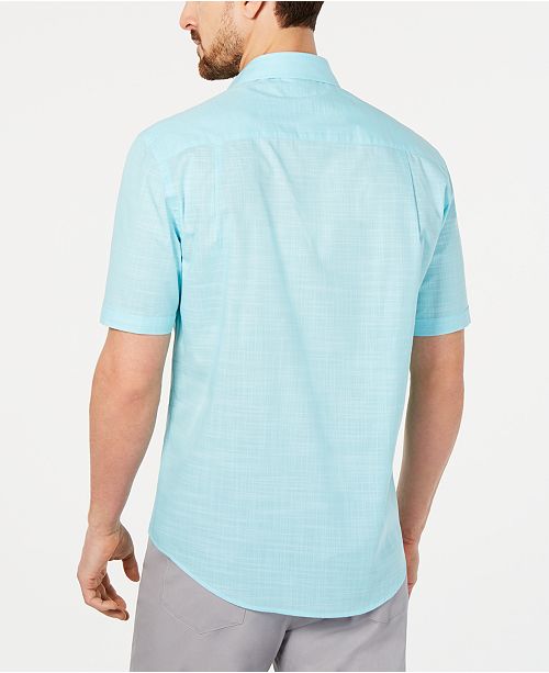 Alfani Men's Warren Textured Short Sleeve Shirt, Created for Macy's