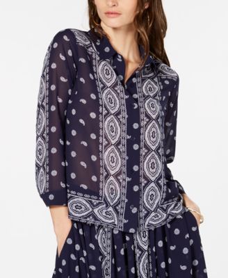 Michael Kors - Scarf-Print Shirt