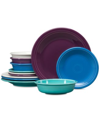 Coastal Colors 12-Pc. Classic Dinnerware Set, Service for 4