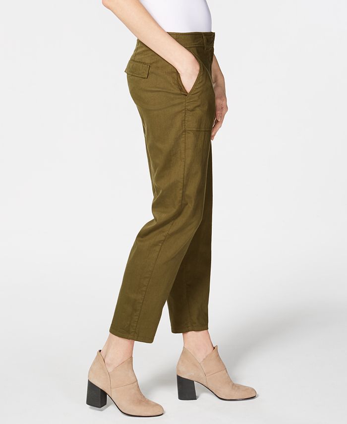 Eileen Fisher Cropped Organic Cotton Twill Pants & Reviews - Pants ...