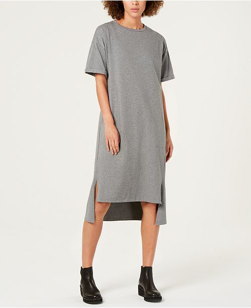 Eileen Fisher Organic Cotton Jersey High Low T Shirt Dress