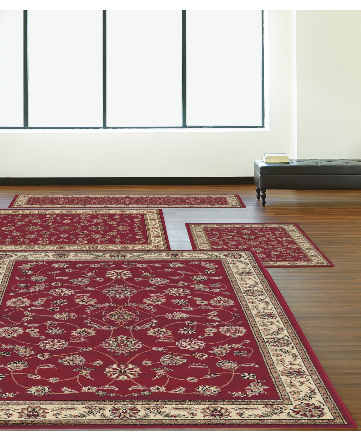 Km Home Area Rug Set, Florence Collection 4 Piece Set Isfahan