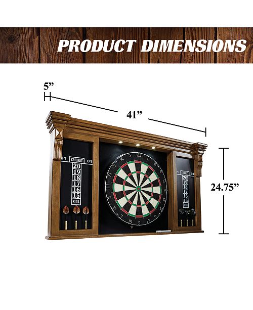 Md Sports Barrington Woodhaven Premium Bristle Dartboard Cabinet
