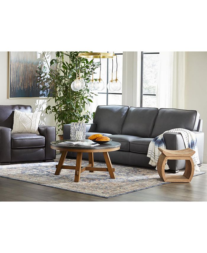 Furniture Breslin Bluestone Round Coffee Table Macy's