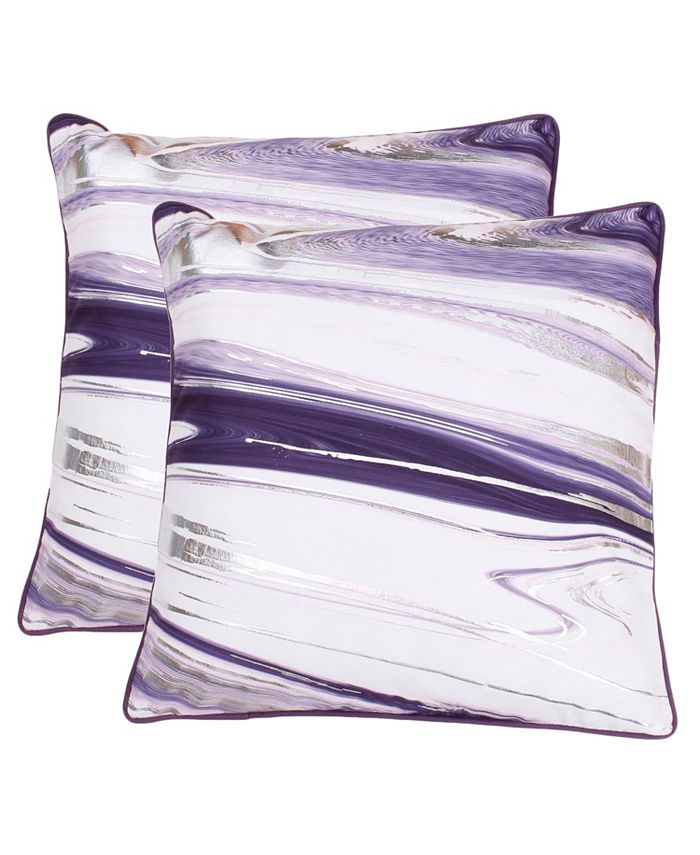 THRO Shiloh "Smile" Embroidered Pillow, 20" x 20" Macy's