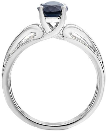 Macy's - Sapphire (1-1/3 ct. t.w.) & Diamond (1/4 ct. t.w.) Ring in 14k Gold