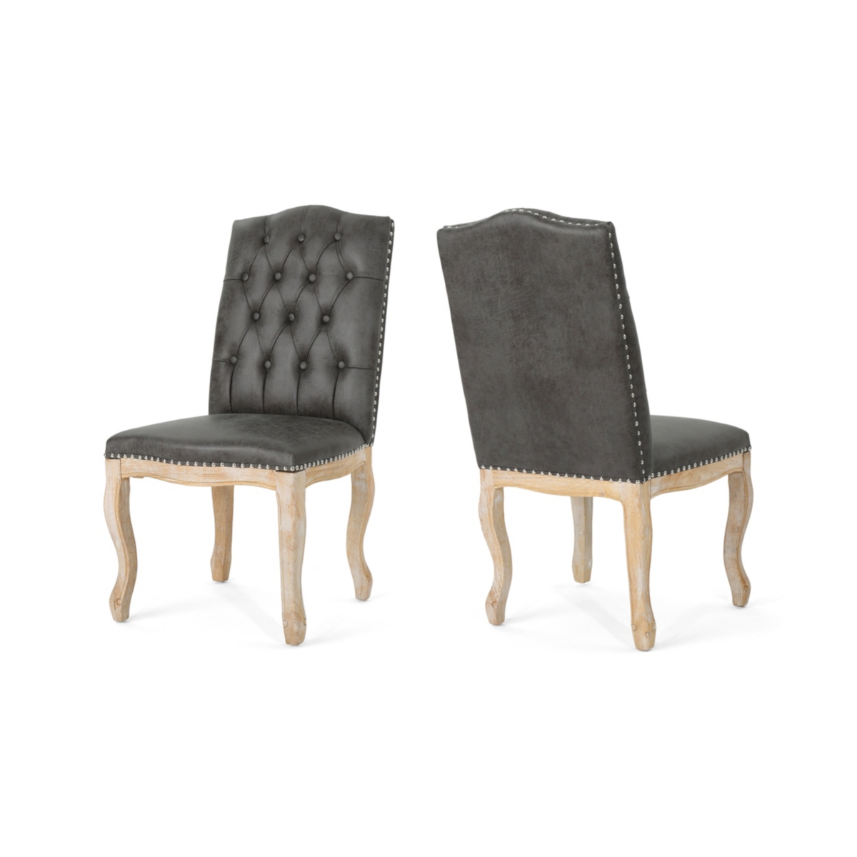 Noble House Delavan Dining Chairs (set Of 2) In Slate