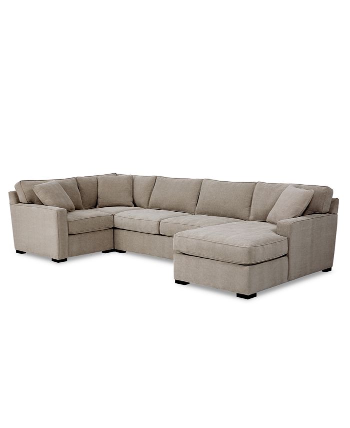 Furniture Radley 4Pc. Fabric Chaise Sectional Sofa with Corner Piece