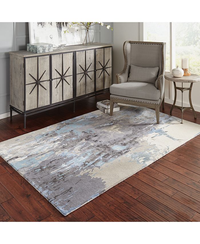 Oriental Weavers Galaxy 21906 Blue/Gray 2'6" x 8' Runner Area Rug