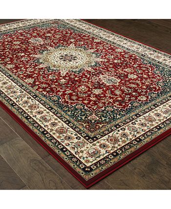 Oriental Weavers - Kashan 119N Red/Ivory 6'7" x 9'6" Area Rug