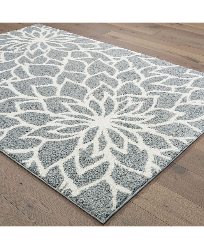 Oriental Weavers Verona Shag 2061L Gray/Ivory 7'10" x 10'10" Area Rug