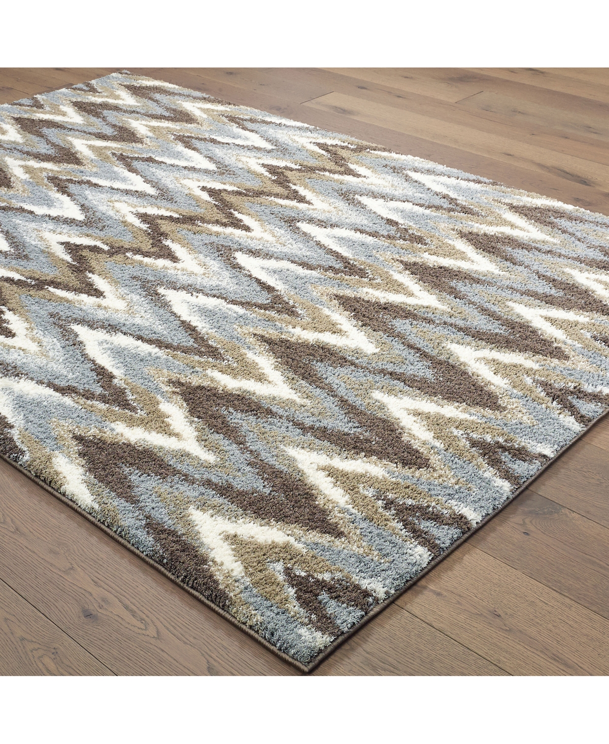 Oriental Weavers Verona Shag 4D Gray/Taupe Area Rug -Taupe