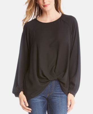 Karen Kane - Long-Sleeve Twist-Hem Top