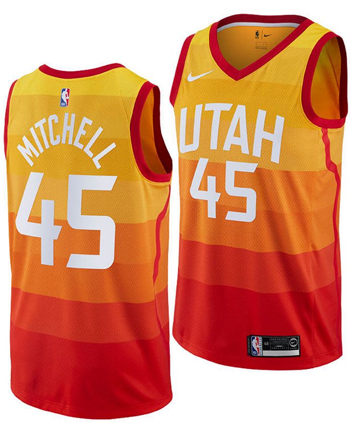 Donovan Mitchell Utah Jazz Orange Jersey